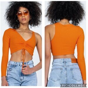 Princess Polly Harlow One Long‎ Sleeve Top Orange 4